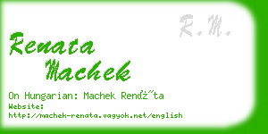 renata machek business card